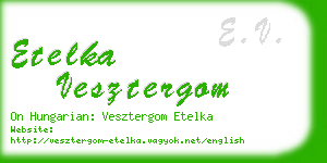 etelka vesztergom business card